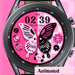 Cover Image of Download Pink Funky Butterfly_Watchface  APK