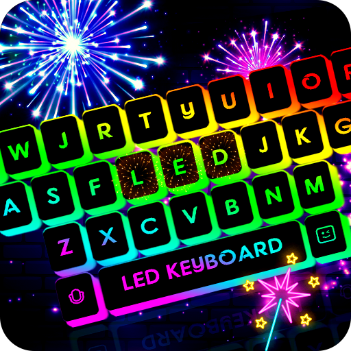 Teclado LED Neon: Emoji, Fonts