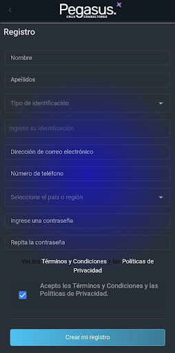 Android application Pegasus screenshort