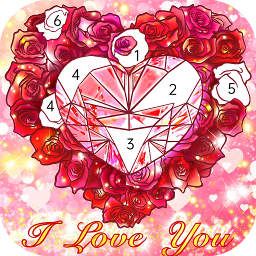 Heart Coloring Games Offline, Free Paint by Number