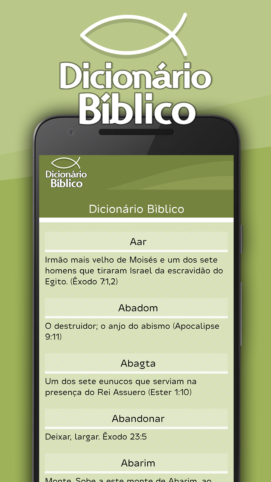 Android application Dicionário Bíblico screenshort