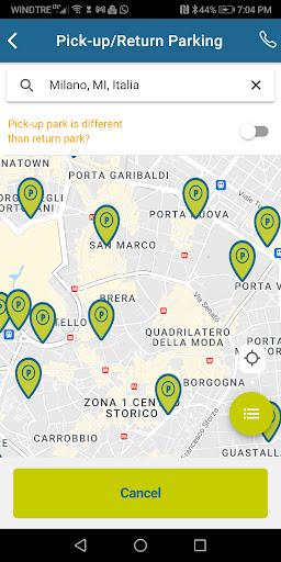 E-VAI - Car Sharing Screen 3