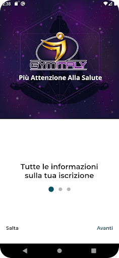 Android application GymItaly screenshort