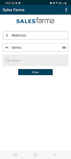 Android application Sales Farma Trade TO screenshort