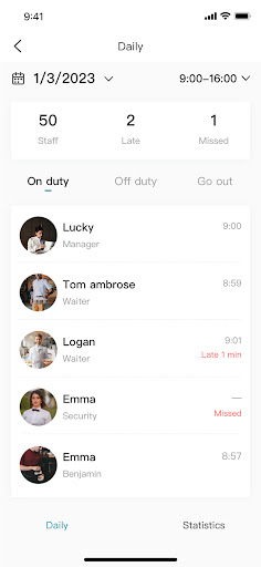 Clockin Screen 3
