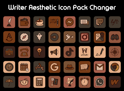 Writer Aesthetic Icon Pack