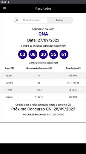 Resultado Loterias Screen 3