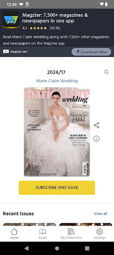 Android application Marie Claire Wedding screenshort
