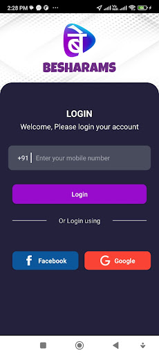 Android application Besharams - MOVIES & WEBSERIES screenshort