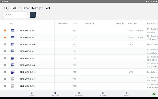 Workpacks Mobile Screen 2