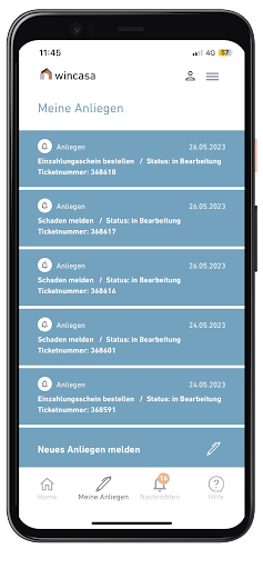 Android application Wincasa Home screenshort