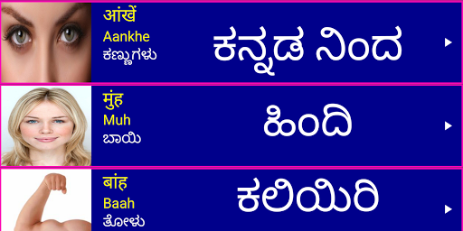 Android application Learn Hindi from Kannada screenshort