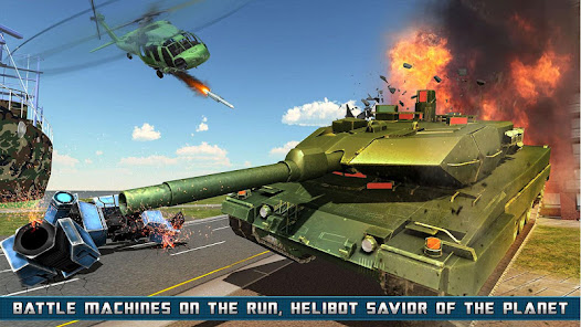 Imágen 5 Flying Helicopter Robot Games android
