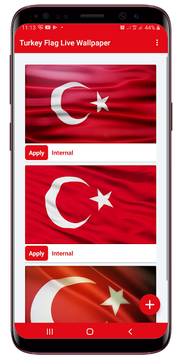 Android application Turkey Flag Live Wallpaper screenshort