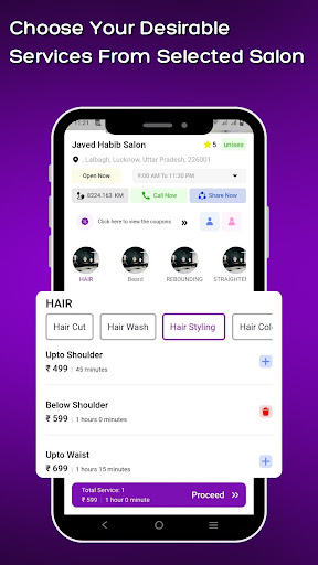 ZIAVII- Salon Appointment App Screenshot