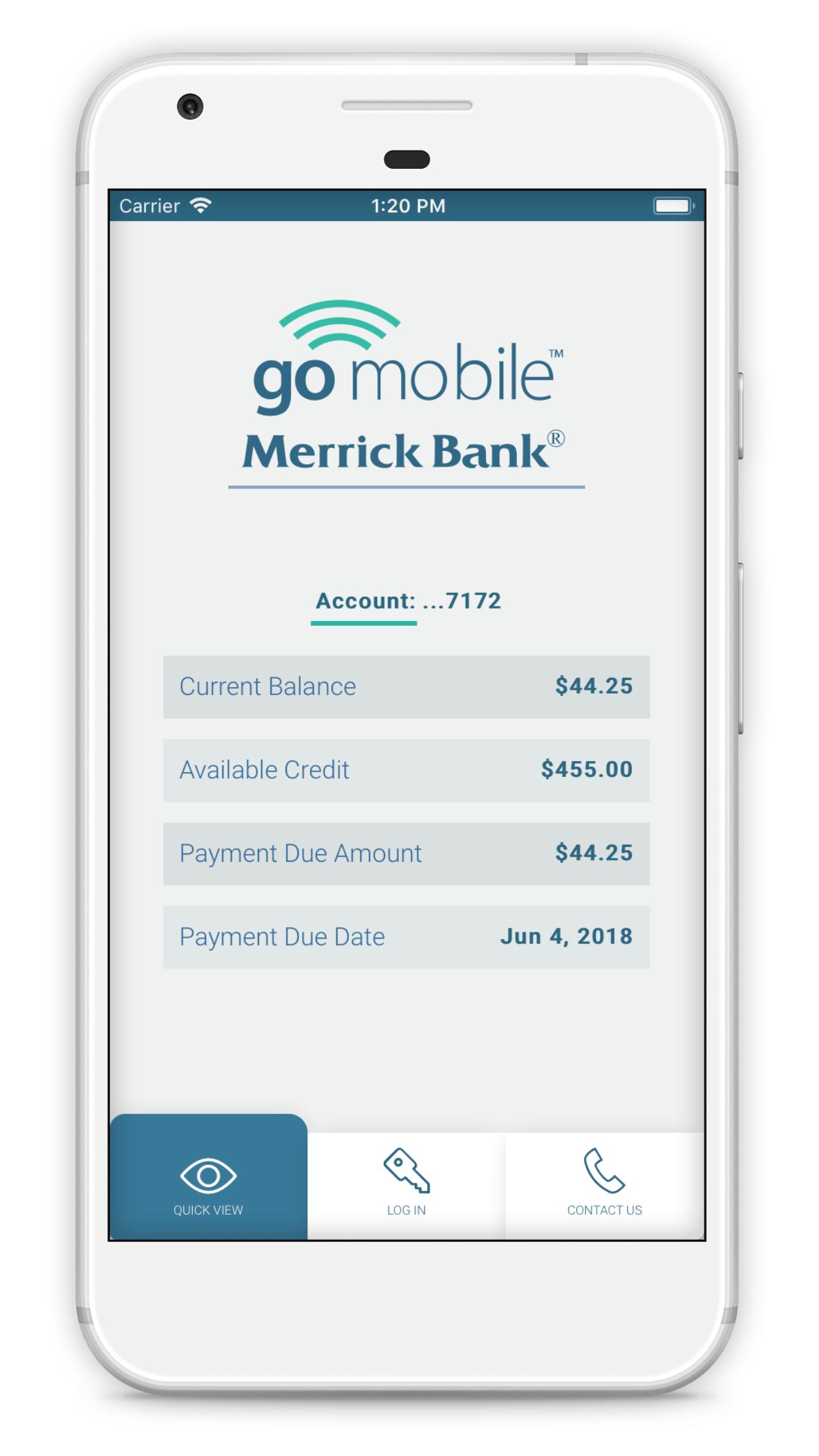 Android application Merrick Bank Mobile screenshort