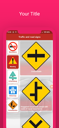 Traffic and road signs Screen 3