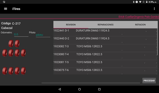 tires app Screen 2