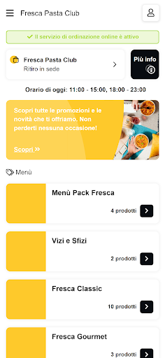 Fresca Pasta Club Screen 2