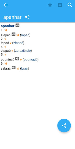 Android application Polish-Portuguese Dictionary screenshort