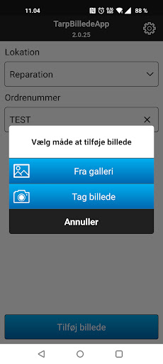 TarpBilledeApp Screen 3