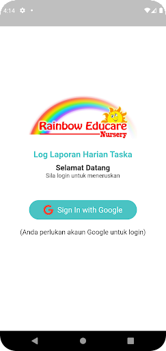 Android application Rainbow Educare screenshort