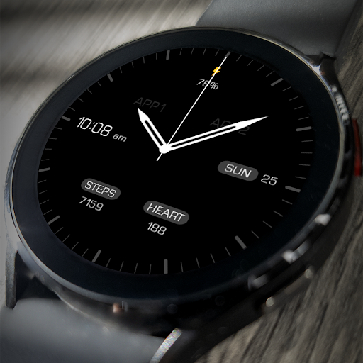 Android application Key068 Analog Watch Face screenshort