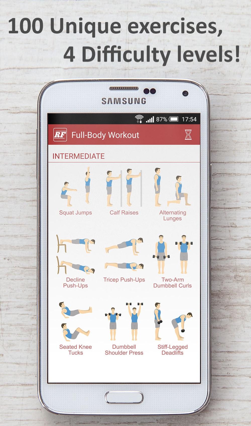 Android application Rapid Fitness - Total Workout screenshort