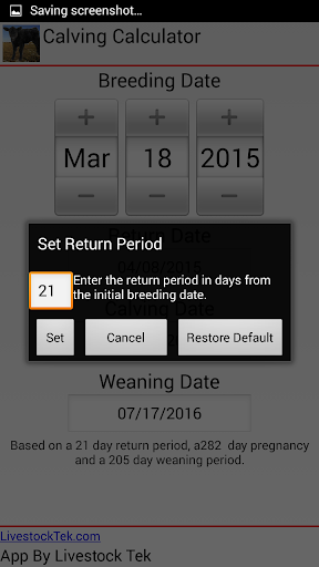 Calving Calculator screenshot 8