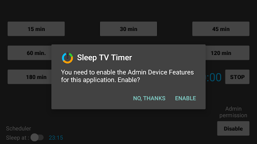 Android application Sleep TV Timer Pro screenshort