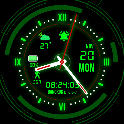Neon Digital Clock Smart Watch Download on Windows