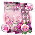 Pink Flower Bokeh Launcher Theme1.0
