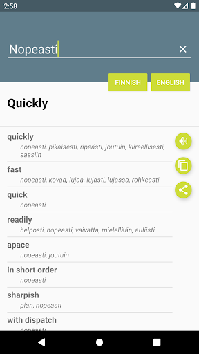 Suomi-Englanti Sanakirja Screen 2