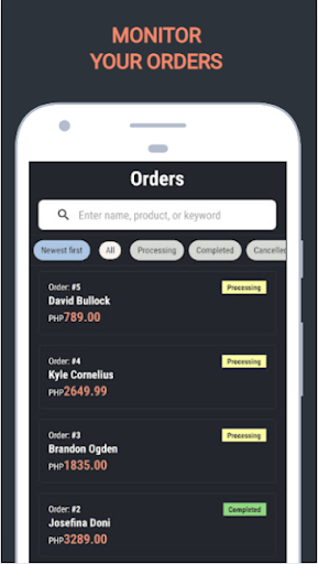 Android application Ordu - Manage Your Orders screenshort