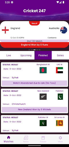 Cricket 247- Fastest Cricket Screen 3