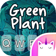 Green Plant Emoji Keyboard Theme