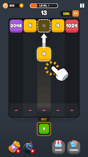 Android application Number Shoot - Merge 2048 screenshort