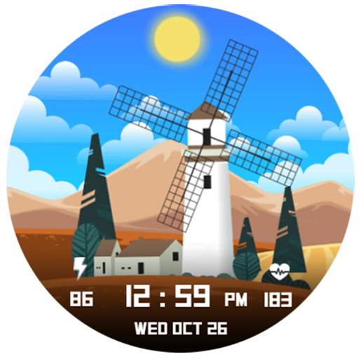 Windmill - Digital Watch Face logo