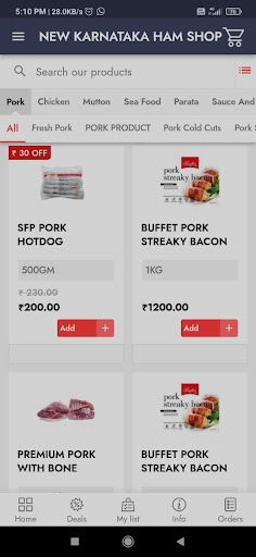 NEW KARNATAKA HAM SHOP Screen 2