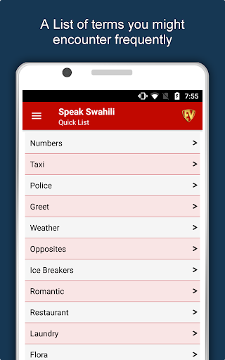 Screenshot of Learn Swahili Language Offline
