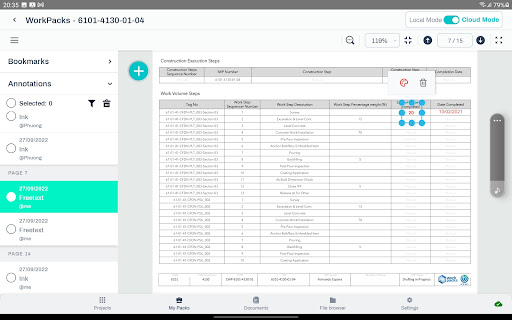 Workpacks Mobile Screen 3