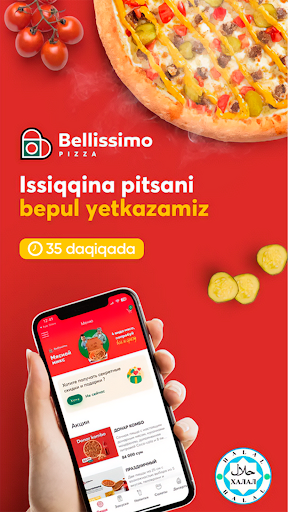 Android application Bellissimo Pizza screenshort
