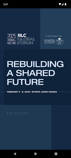 Android application RLC GLOBAL FORUM screenshort