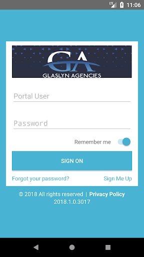 Android application Glaslyn Agencies Online screenshort