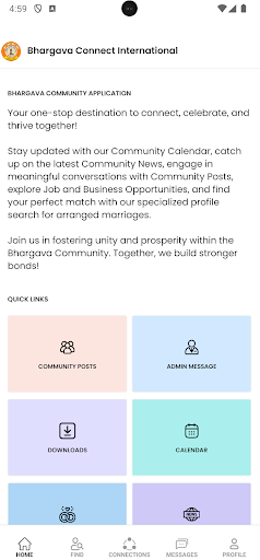Android application Bhargava Connect International screenshort