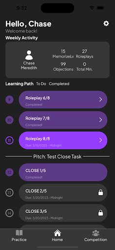 Android application Replay - AI Sales Training screenshort
