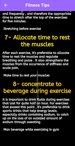 Fitness Tips Screen 3