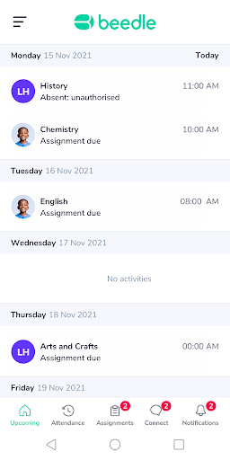 Android application Beedle Parent screenshort