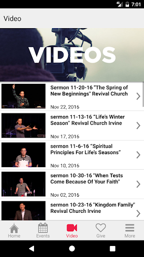 Revival Church App Screen 3