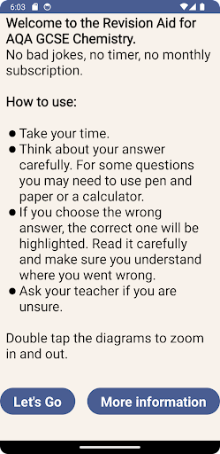 Android application Revise - AQA GCSE Chemistry screenshort